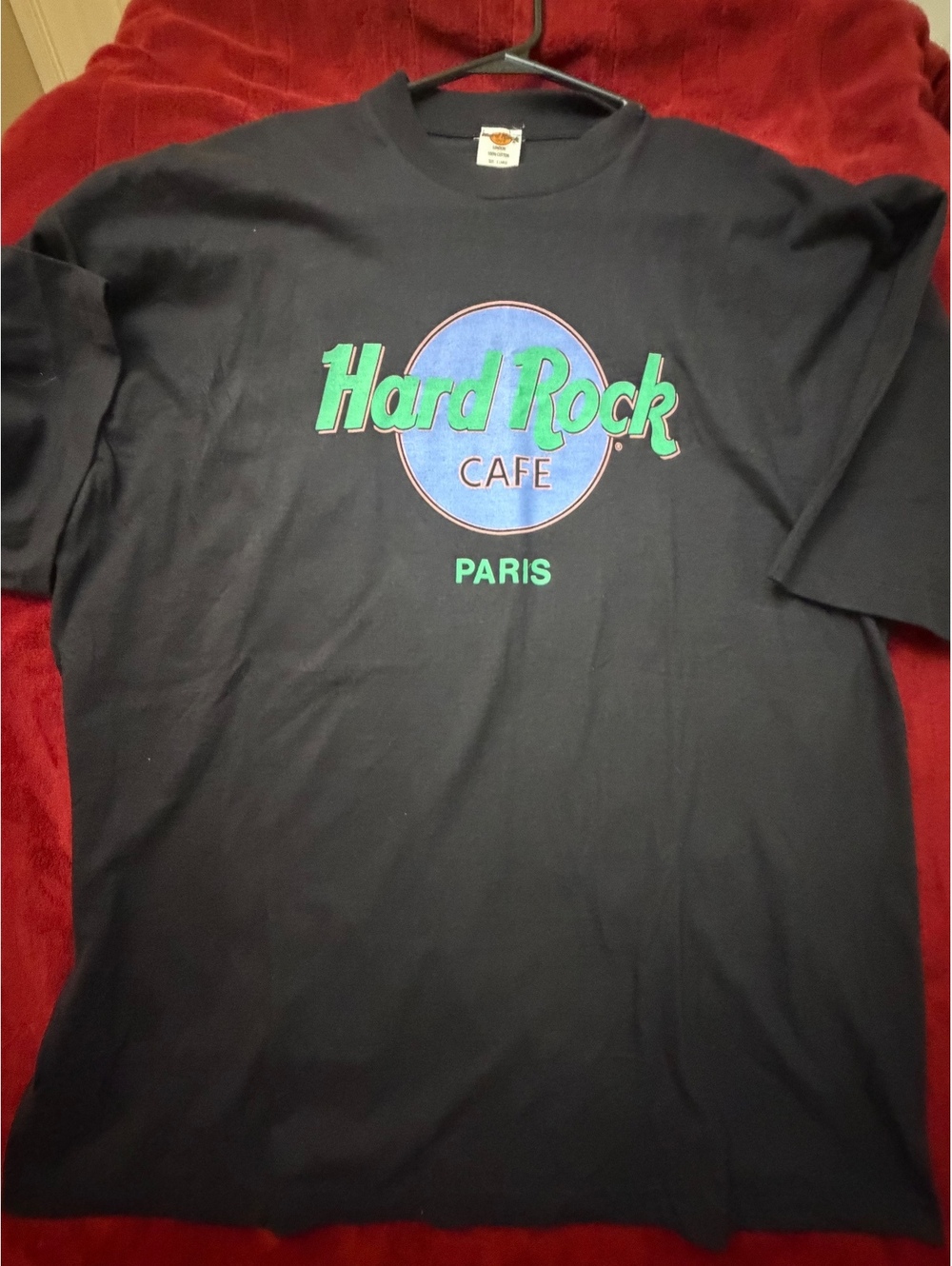 Hard Rock Cafe Paris Black T-Shirt Size XL 100% Cotton